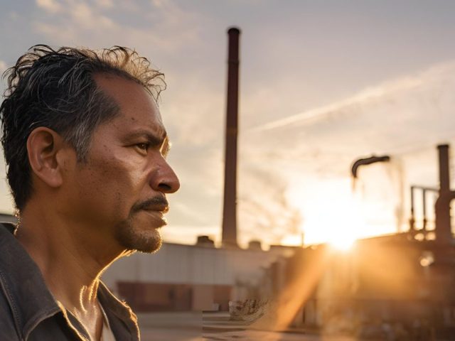 Industrial worker outside a factory at sunset, workplace discrimination in Ontario and your rights under the Human Rights Code.